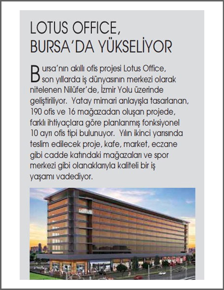 Lotus Office Bursa'da Yükseliyor.