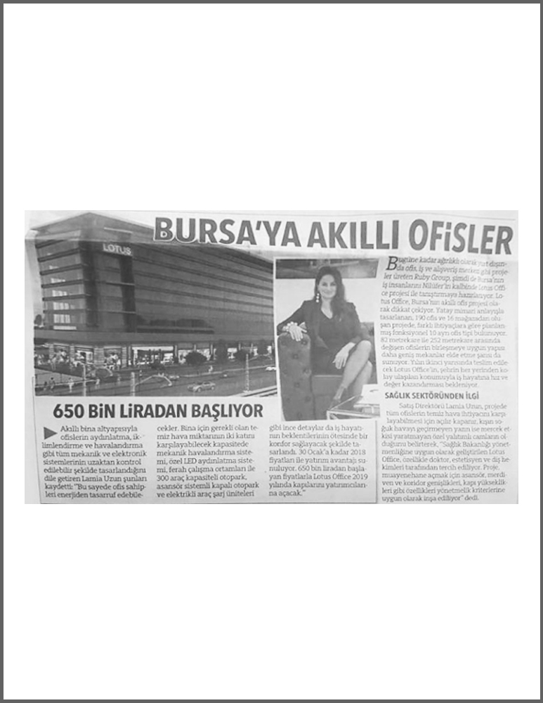 Bursa'ya Akıllı Ofisler